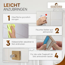 Laden Sie das Bild in den Galerie-Viewer, Handtuchhaken Eiche